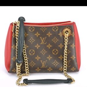Louis Vuitton Red and Brown Monogram Chain Bag